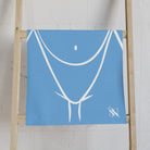 Sexy Female Outline Light Blue Cum Towel