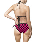 Signature Pink Black Checkers | Mix & Match Fun-Flirty Lovers’ String Bikinis