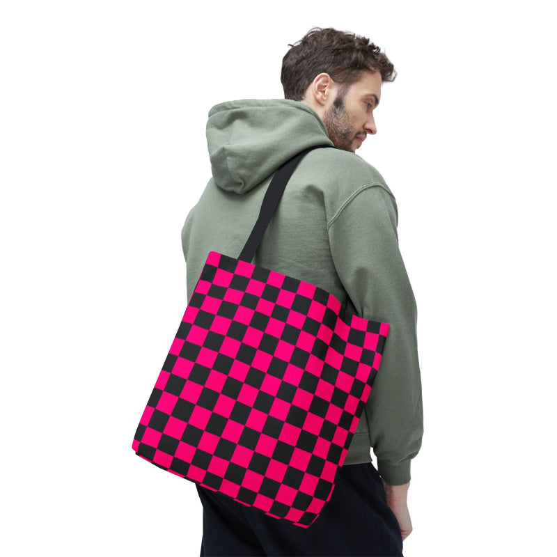 Signature Pink Black Checkers | Mix & Match Fun-Flirty Lovers’ Totes