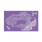 Mermaid Sitting Her Back Turned Light Purple Cum Towel