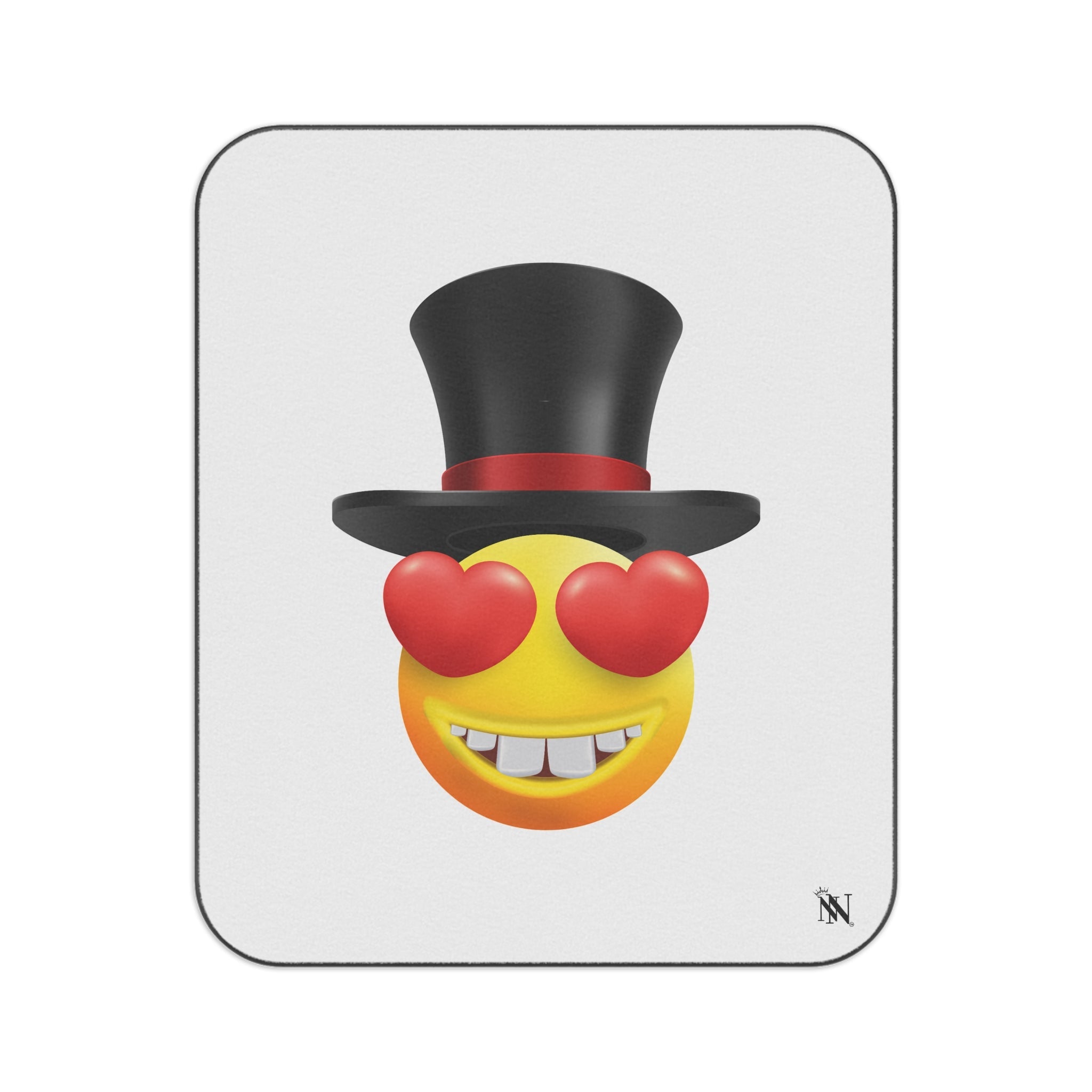 Love in a Top Hat Emoji | Mix Match Fun-Flirty Lovers’ Water-Resistant Blankets