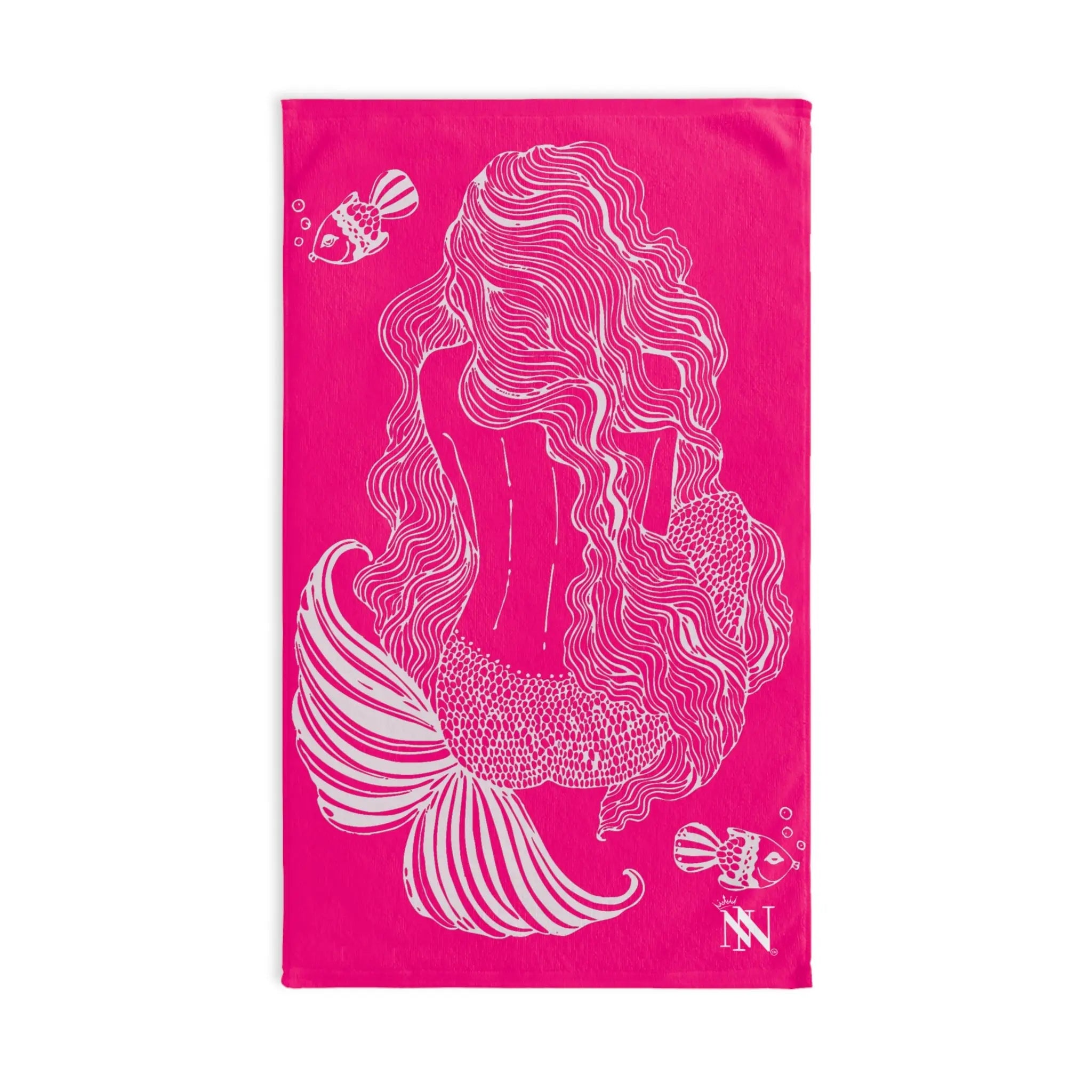 Mermaid Sitting Her Back Turned Signature Pink Cum Towel