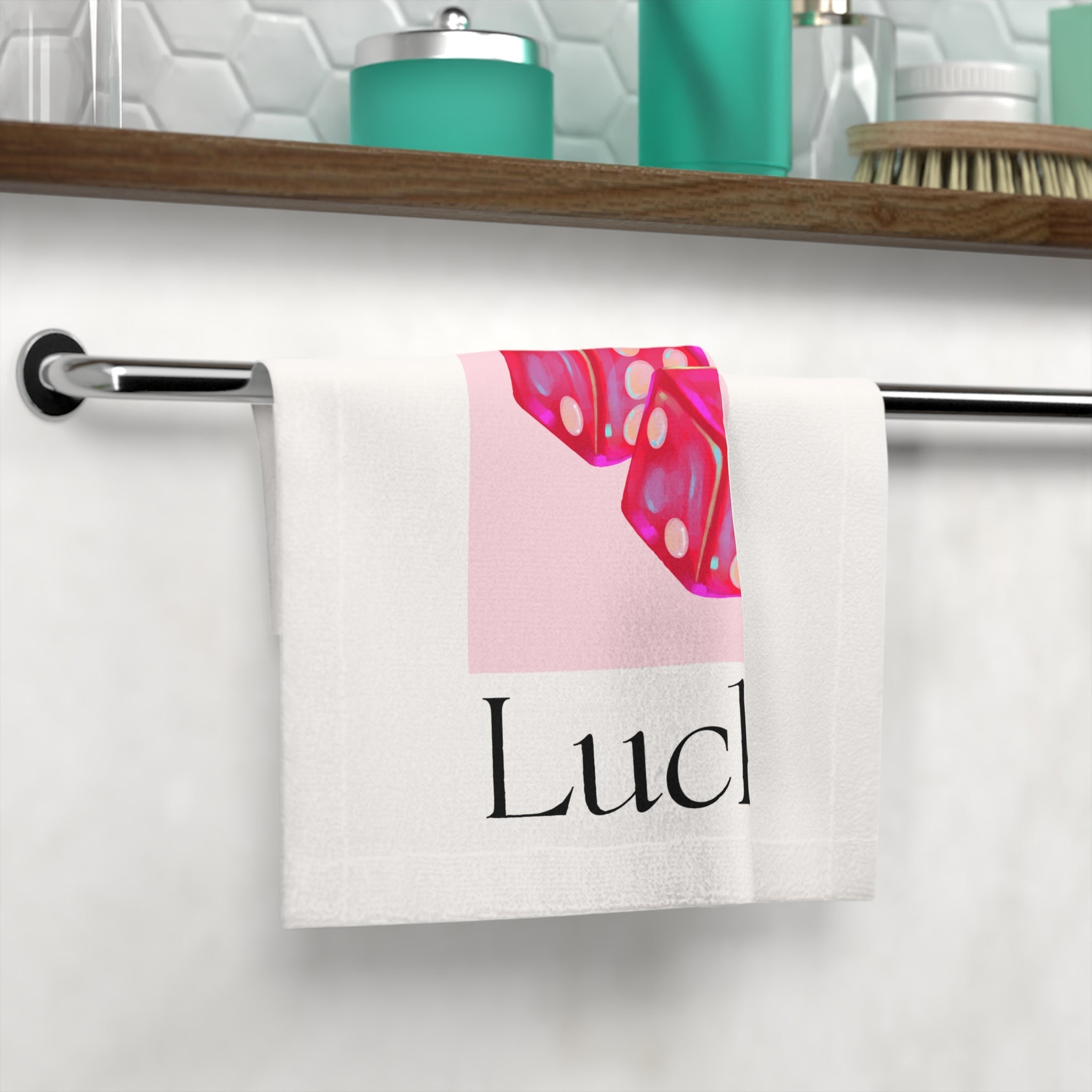 Lucky Pink Dice | Mix & Match Lils’ Fun-Flirty Lovers’ Towels