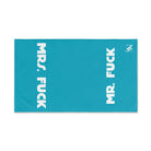 Mr. Mrs. Fuck Shareable Sides Teal | Mix & Match Classic Fun-Flirty Lovers’ Towels