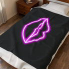 Her Lips Neon | Mix & Match Soft Fun-Flirty Lovers’ Blankets