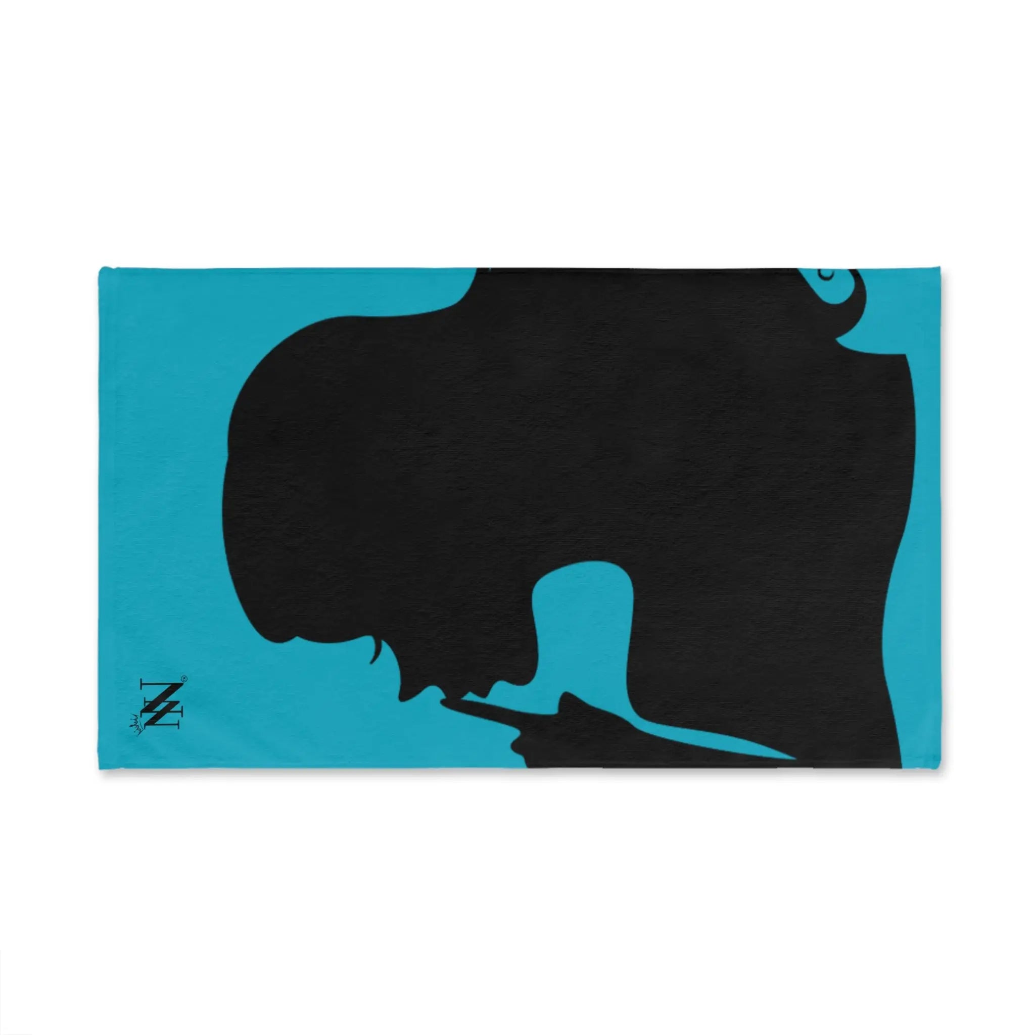 SHHH Girl Silhouette Teal | Mix & Match Classic Fun-Flirty Lovers’ Towels