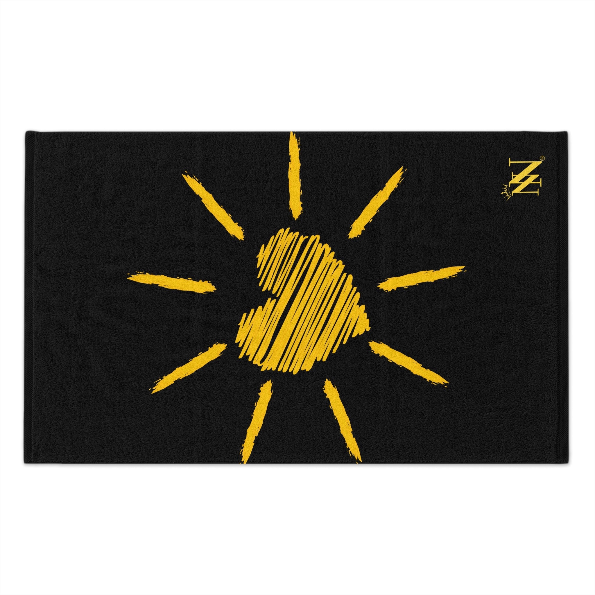 Sunshine Love Black | Mix & Match Soft Fun-Flirty Lovers’ Towels