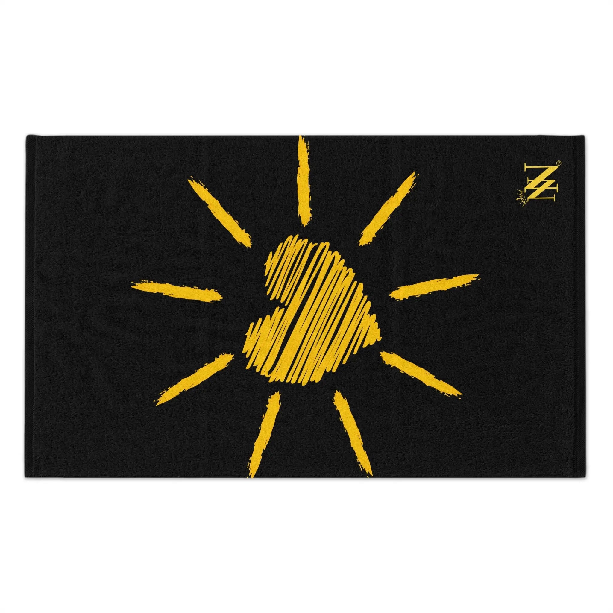 Sunshine Love Black | Mix & Match Soft Fun-Flirty Lovers’ Towels