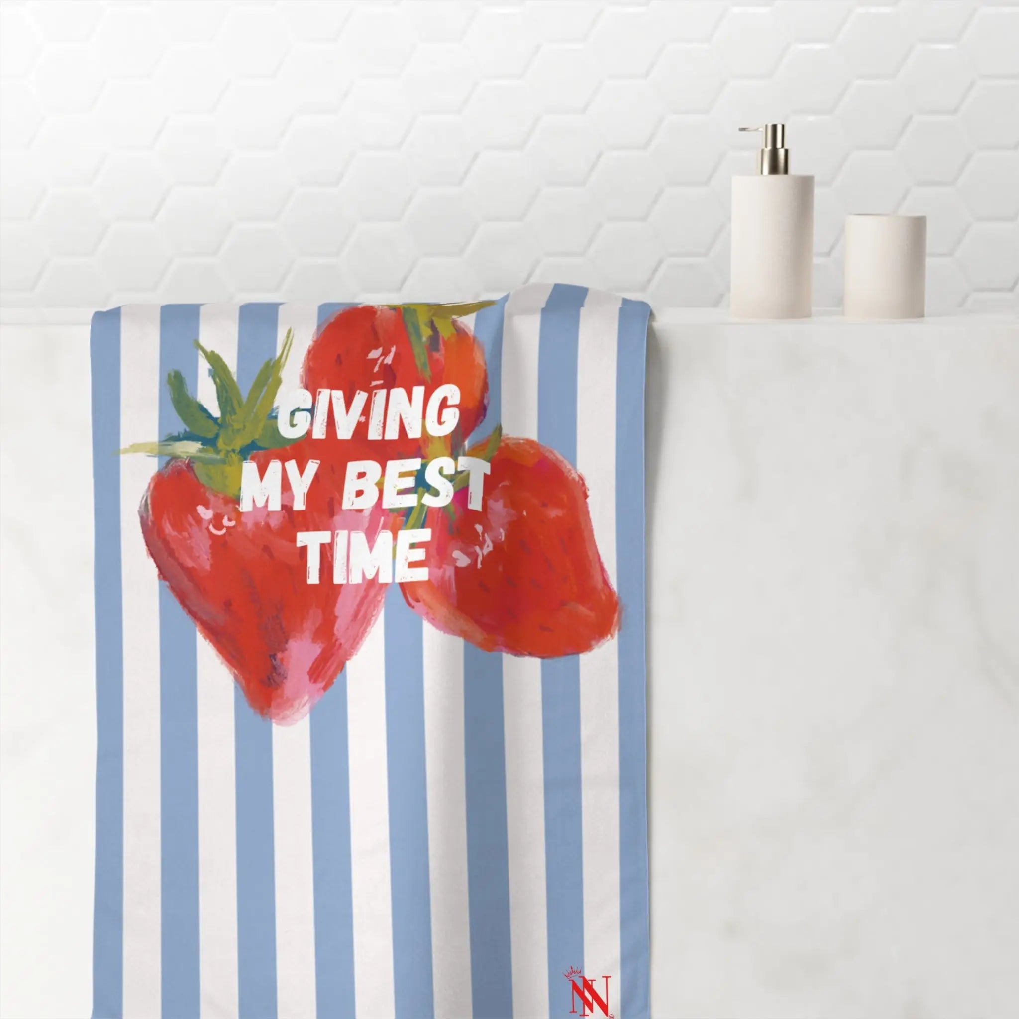 Giving My Best Time Berry | Mix & Match XL Fun-Flirty Lovers’ Towels