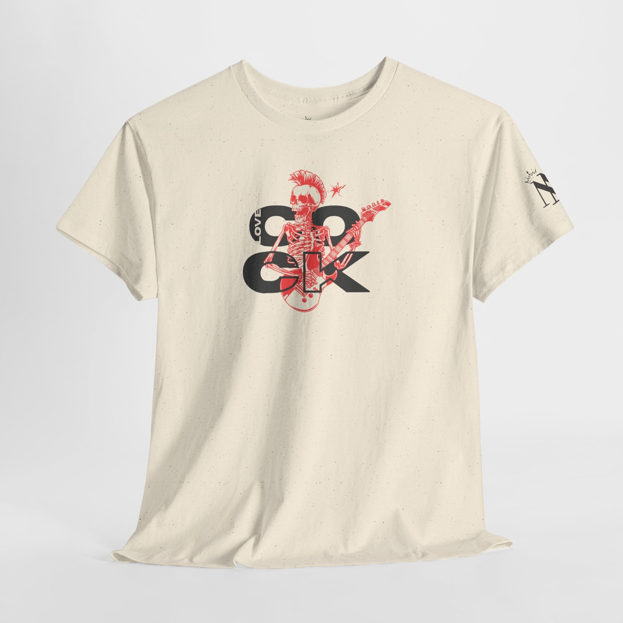 Love Cock Skull Rocker 100% Cotton T-Shirt