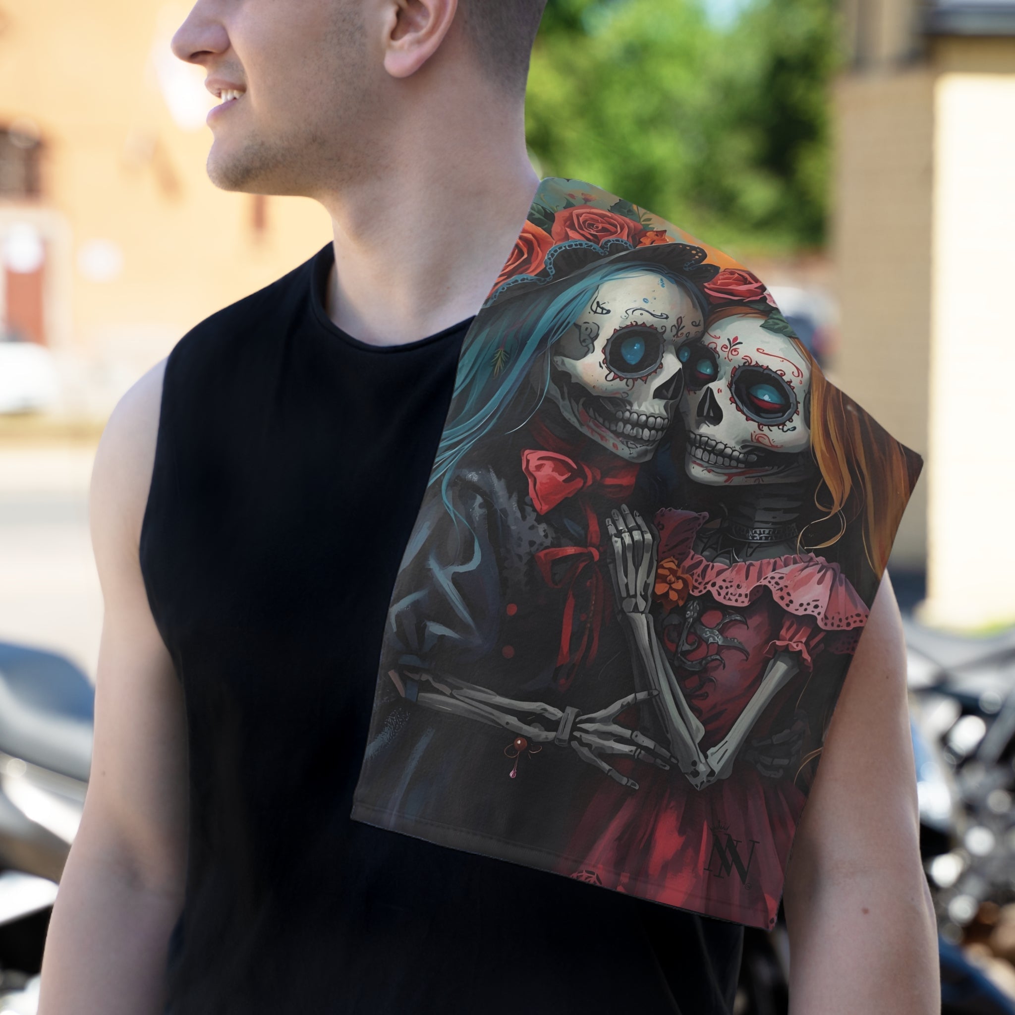 Traditional El Día de los Muertos Dolls | Mix & Match Soft Fun-Flirty Lovers’ Towels