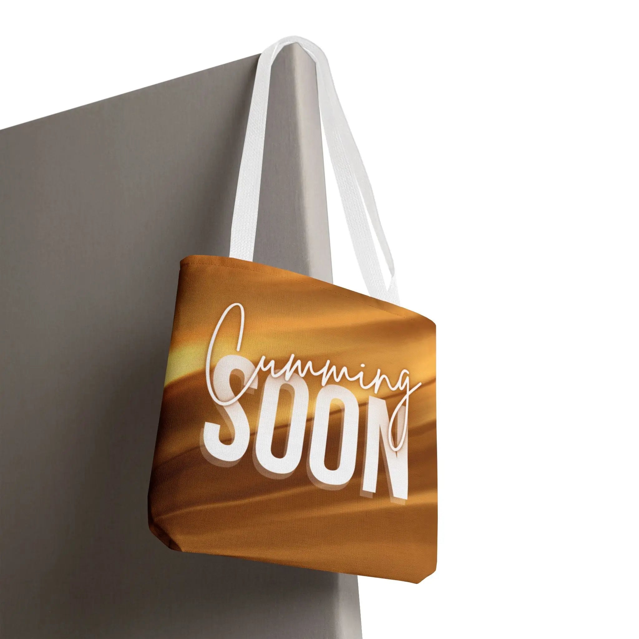 Cumming Soon 24k Gold Print Tote Bag