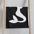 Mermaid Holding Heart Black Cum Towel