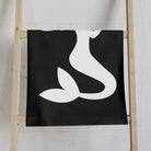 Mermaid Holding Heart Black | Mix & Match Classic Fun-Flirty Lovers’ Towels