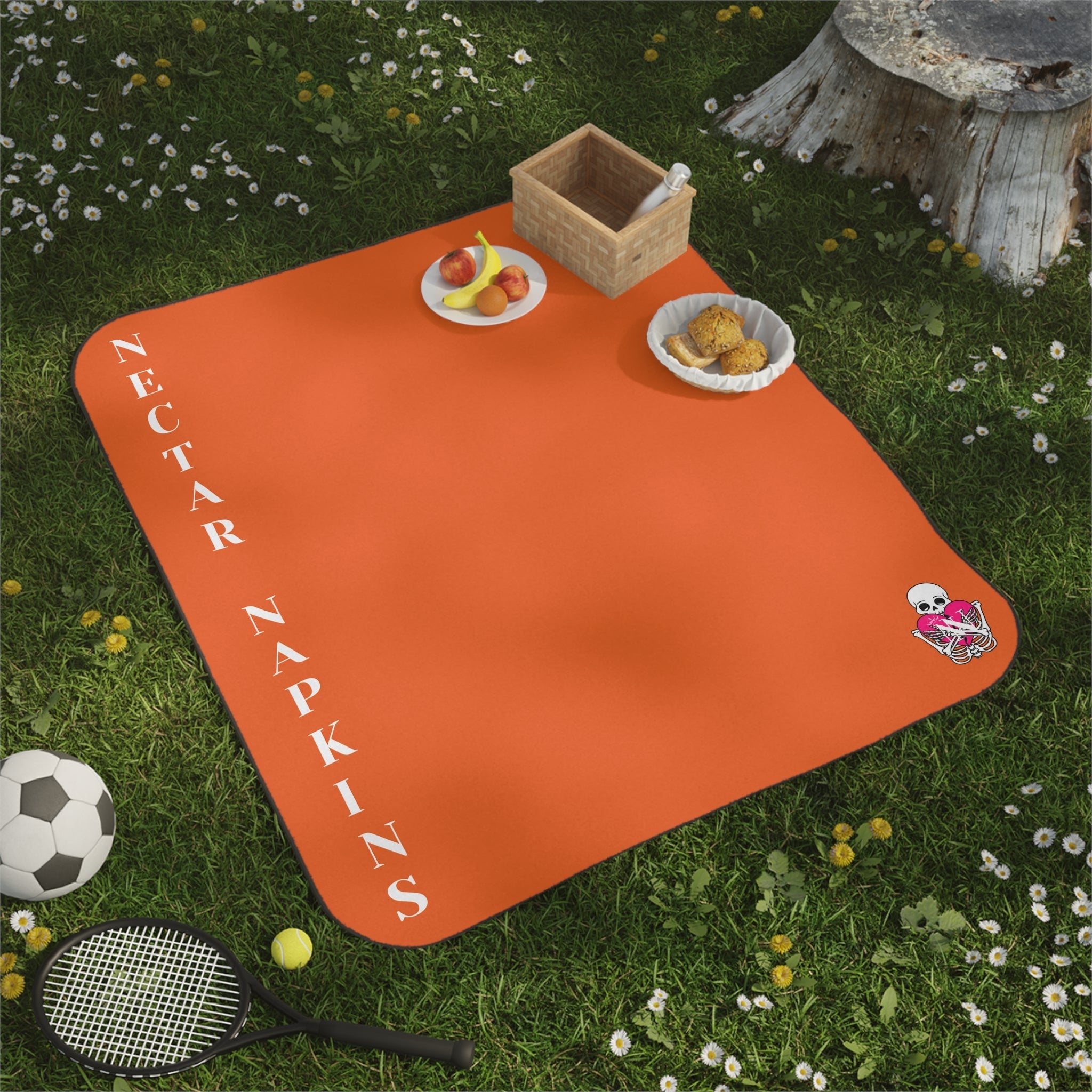 Nectar Napkins Brand Orange Water-Resistant Sex Blanket
