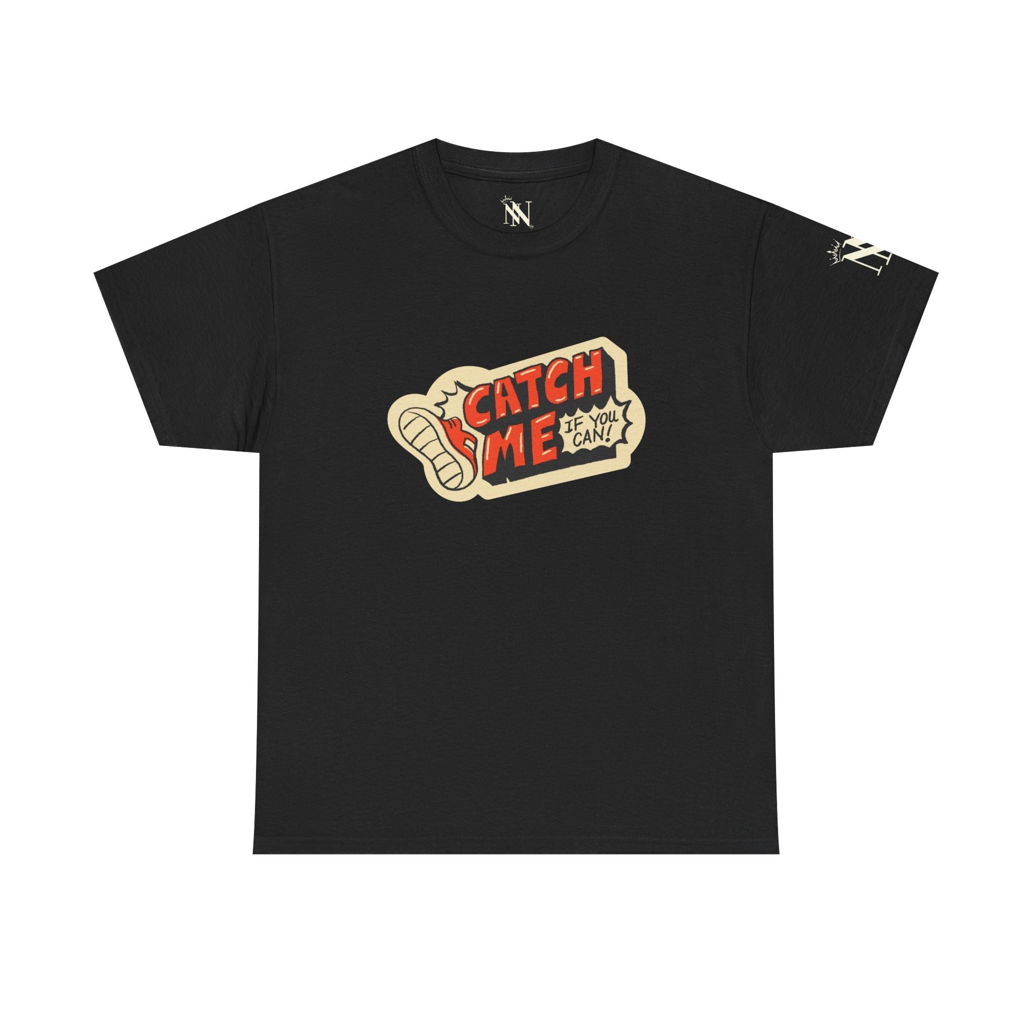 Catch Me If You Can Sticker Print | Mix & Match Cotton Unisex Fun-Flirty Lovers’ T-Shirts