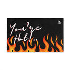You’re Hot! Flames Fire Black | Mix & Match Classic Fun-Flirty Lovers’ Towels