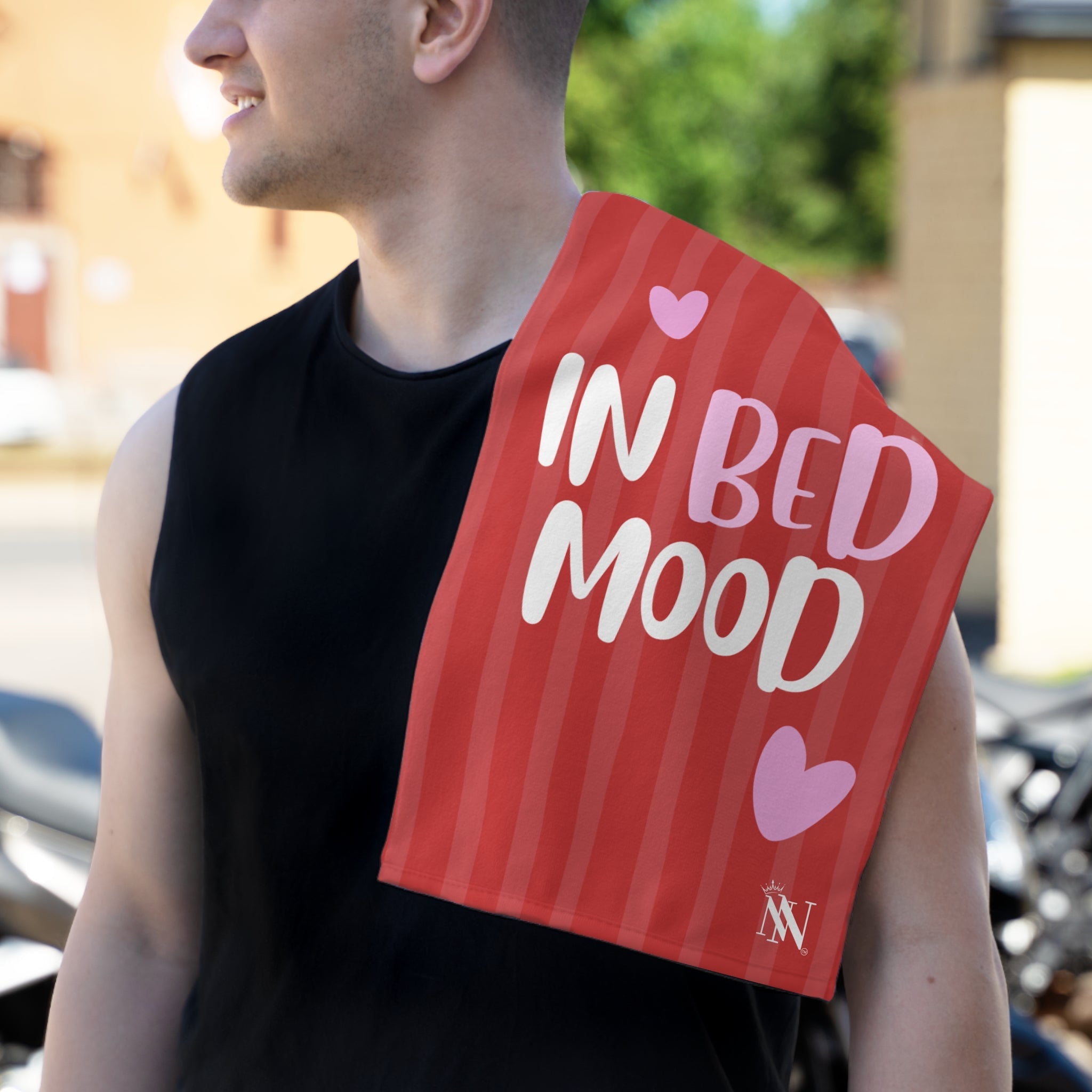 In Bed Mood Hearts | Mix & Match Soft Fun-Flirty Lovers’ Towels