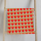 Red Flaming Heart Gold Print Cum Towel
