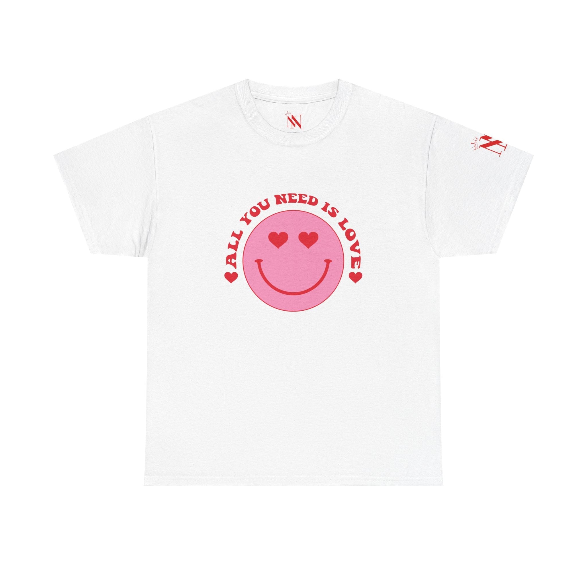 All You Need Is Love Emoji Adult T-Shirt Cum Tee | Live Bold & Comfortable
