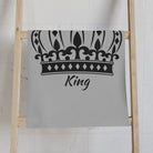Large Crown King Light Grey | Mix & Match Classic Fun-Flirty Lovers’ Towels