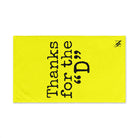 Thanks for the ’D’ Neon Yellow | Mix & Match Classic Fun-Flirty Lovers’ Towels