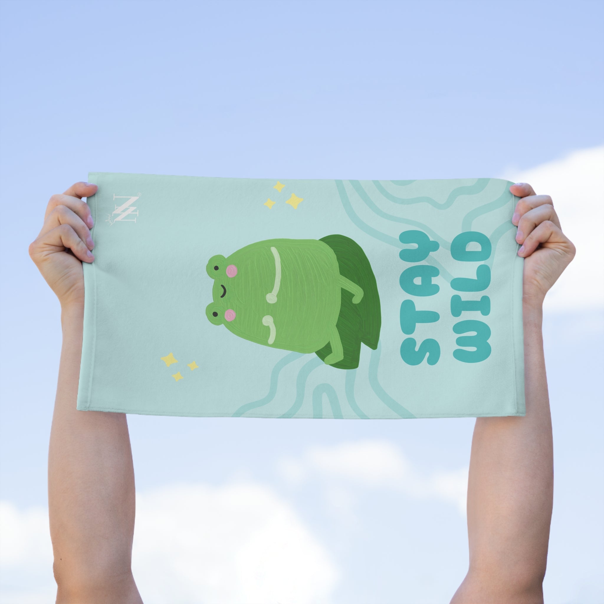 Stay Wild Cute Frog | Mix & Match Soft Fun-Flirty Lovers’ Towels