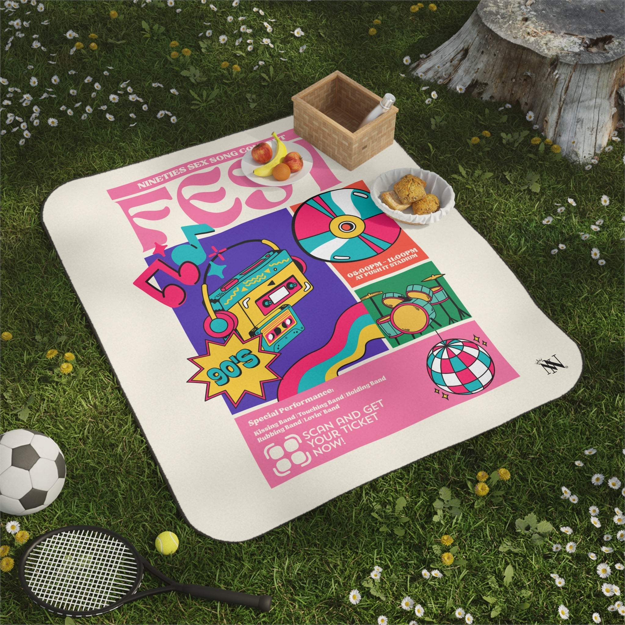 Nineties Sex Song | Mix Match Fun-Flirty Lovers’ Water-Resistant Blankets