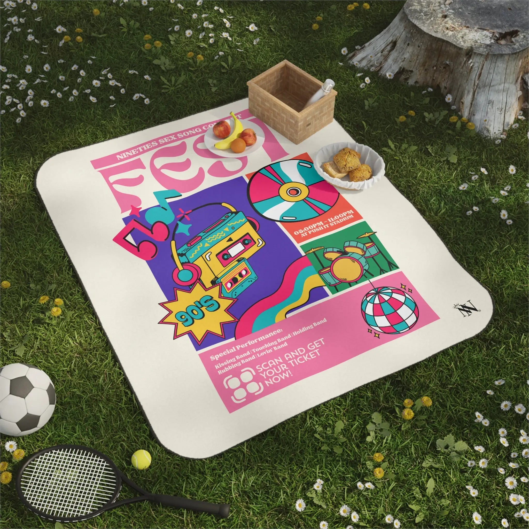 Nineties Sex Song | Mix Match Fun-Flirty Lovers’ Water-Resistant Blankets