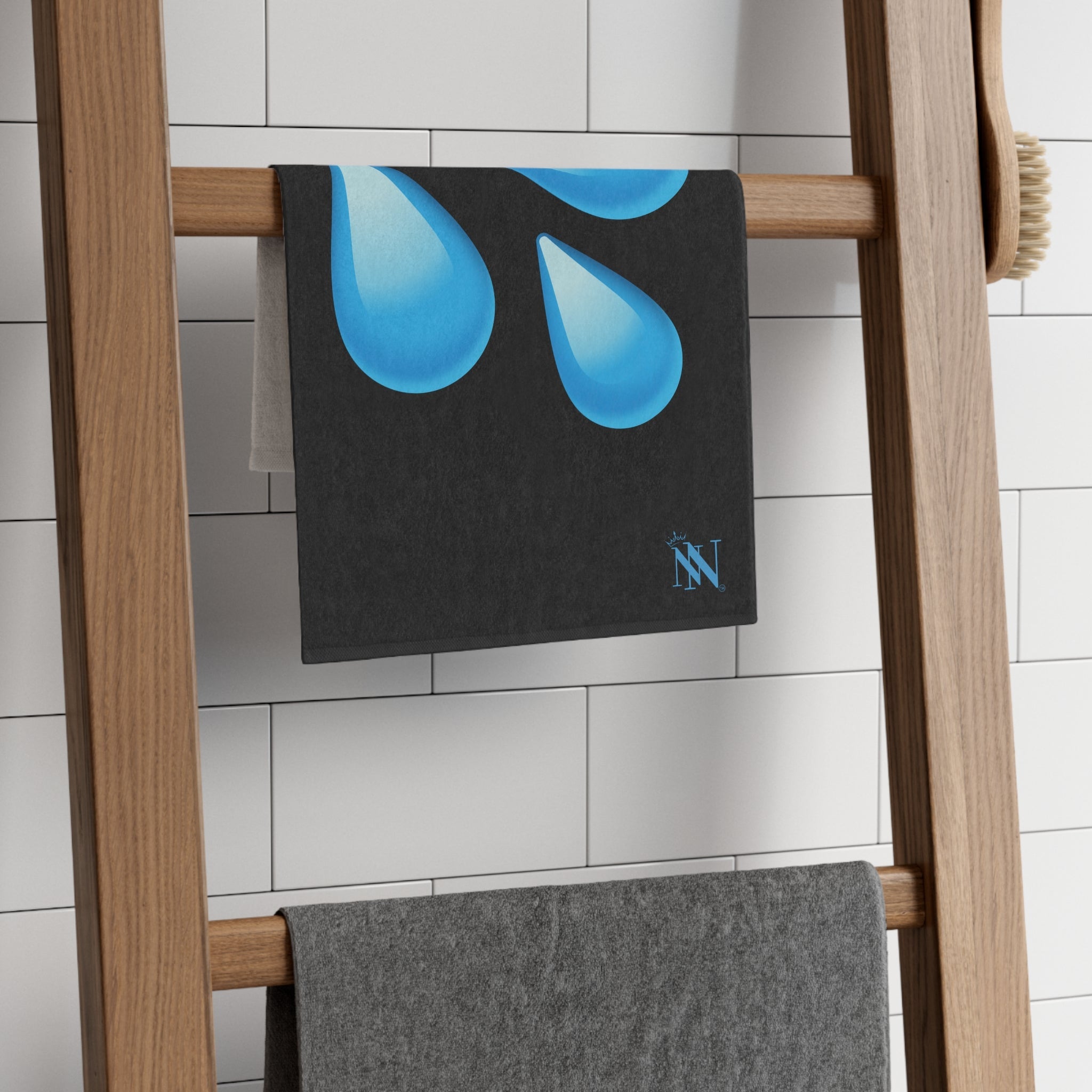 Wet Emoji Black | Mix & Match Soft Fun-Flirty Lovers’ Towels