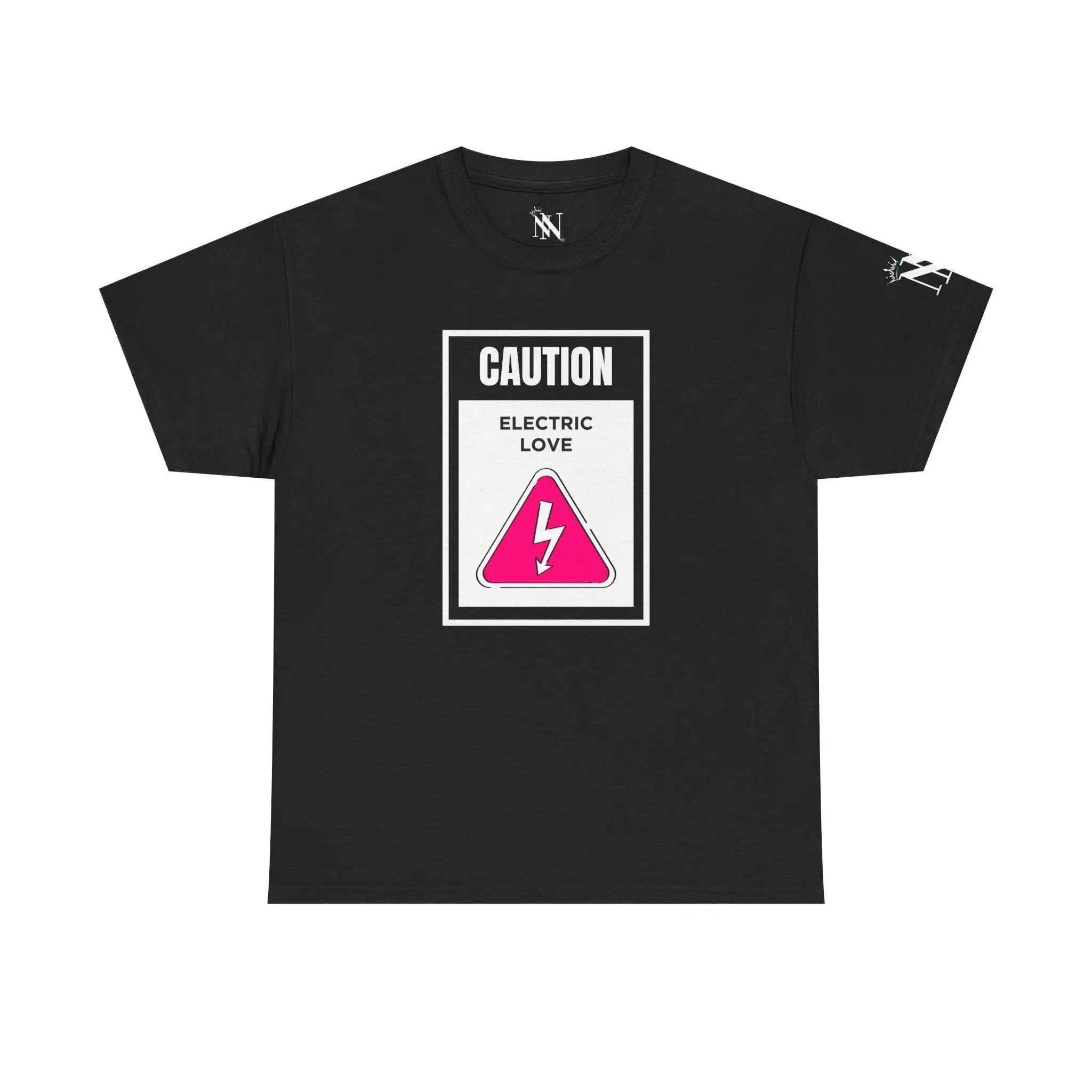Caution Electric Love Romantic Couples Sex Gifts 100% Cotton T-Shirt