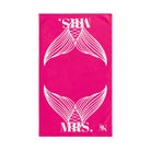 Mrs. Mrs. Mermaid Shareable Sides Signature Pink | Mix & Match Classic Fun-Flirty Lovers’ Towels