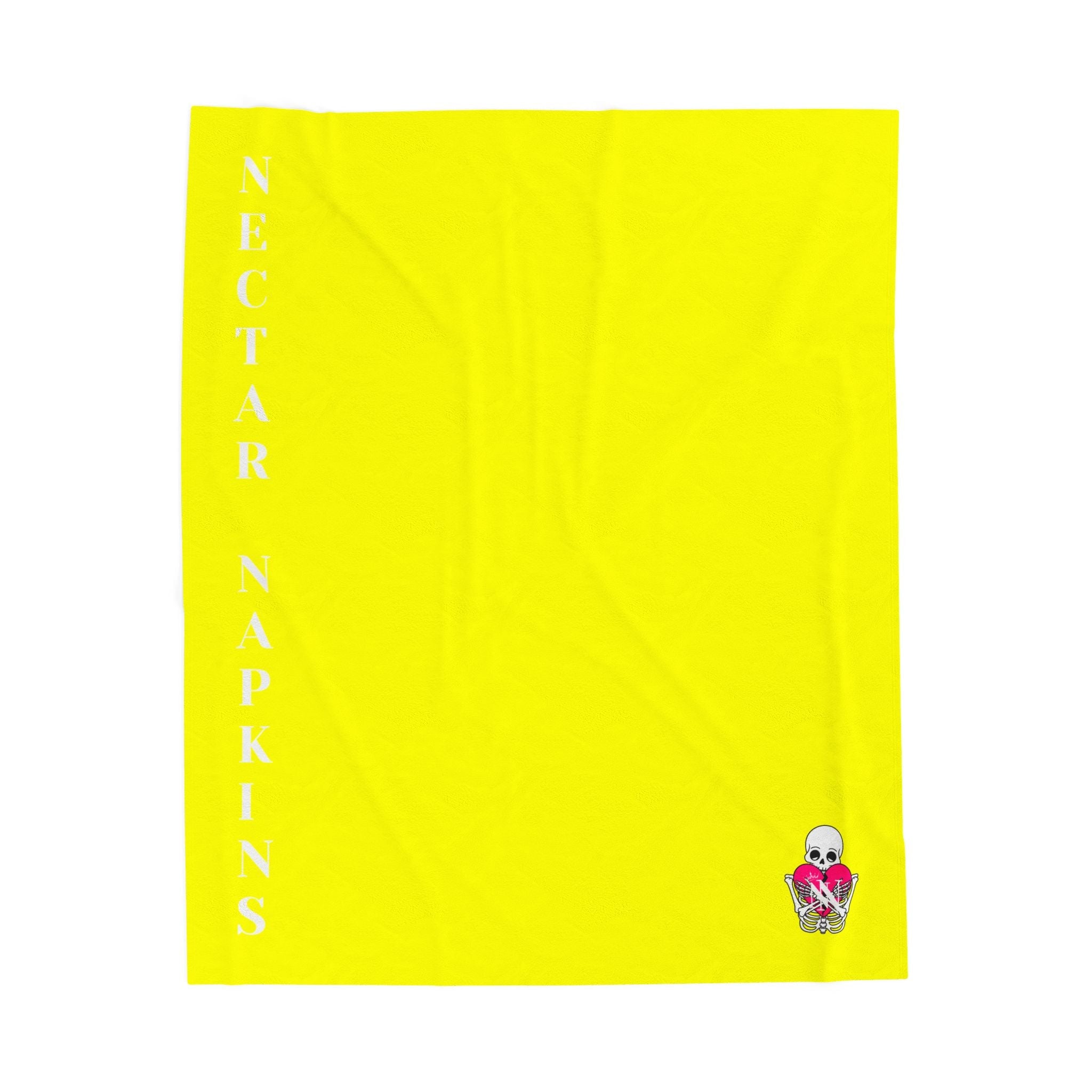 Nectar Napkins Brand Neon Yellow Love Blanket