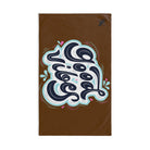 Good Vibes Blue Splash Brown Cum Towel