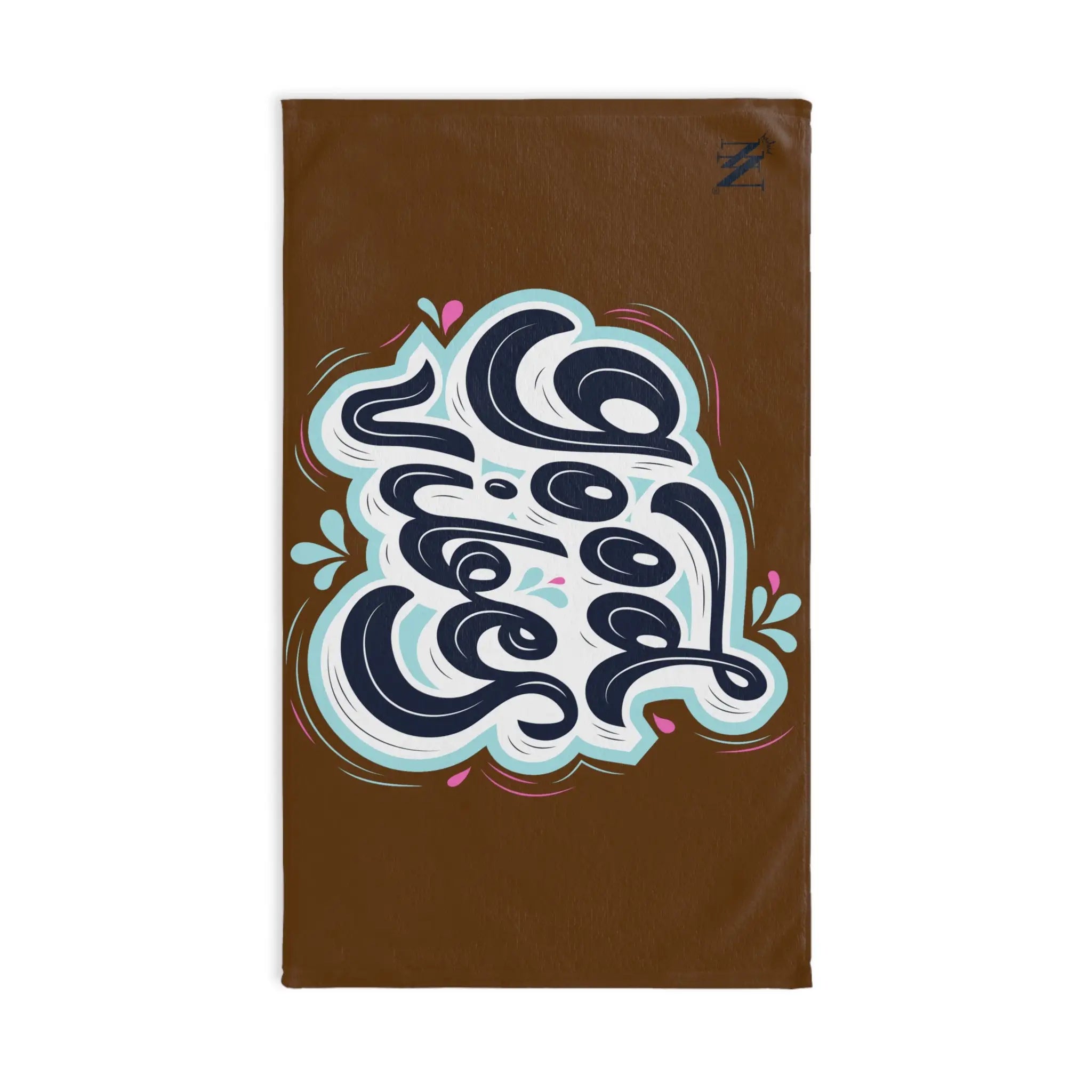 Good Vibes Blue Splash Brown Cum Towel