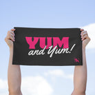 Yum and Yum! Black Mix & Match Soft Sex Towels | Flirty Lovers’ Gifts