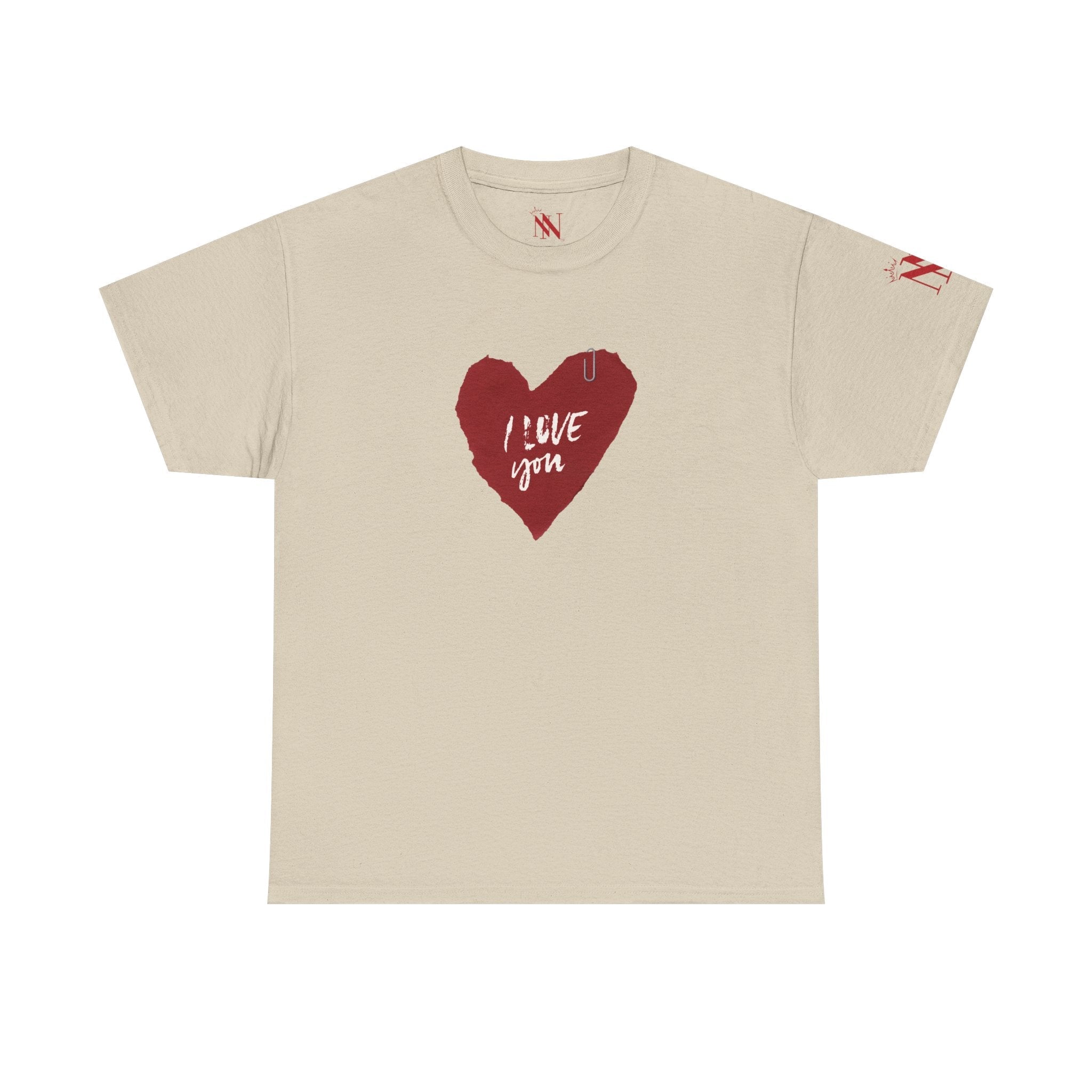 I Love You Paper Note Couples Sex Gifts 100% Cotton T-Shirt