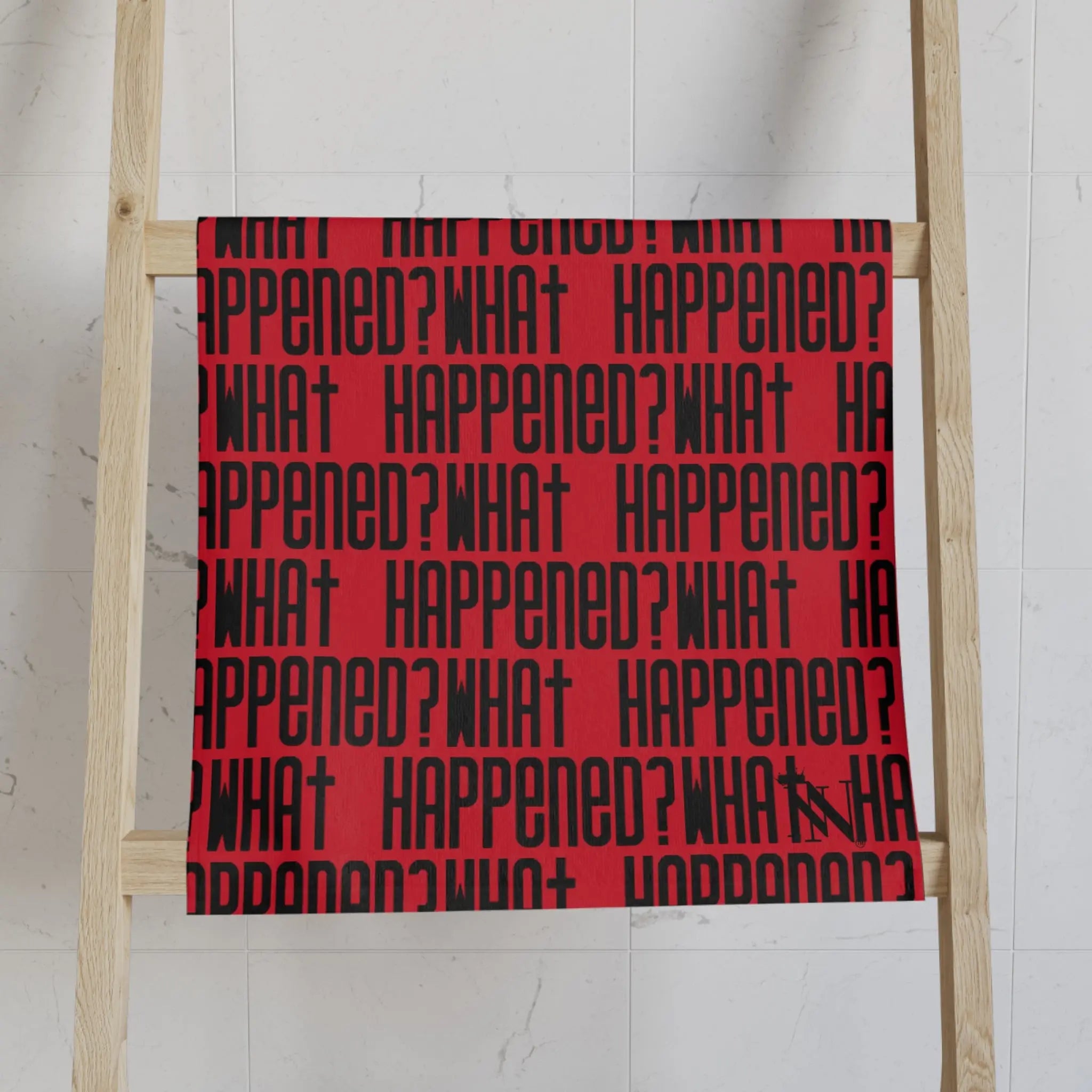 What Happened? Patterned Red | Nectar Napkins Classic Fun-Flirty Lovers’ Towels