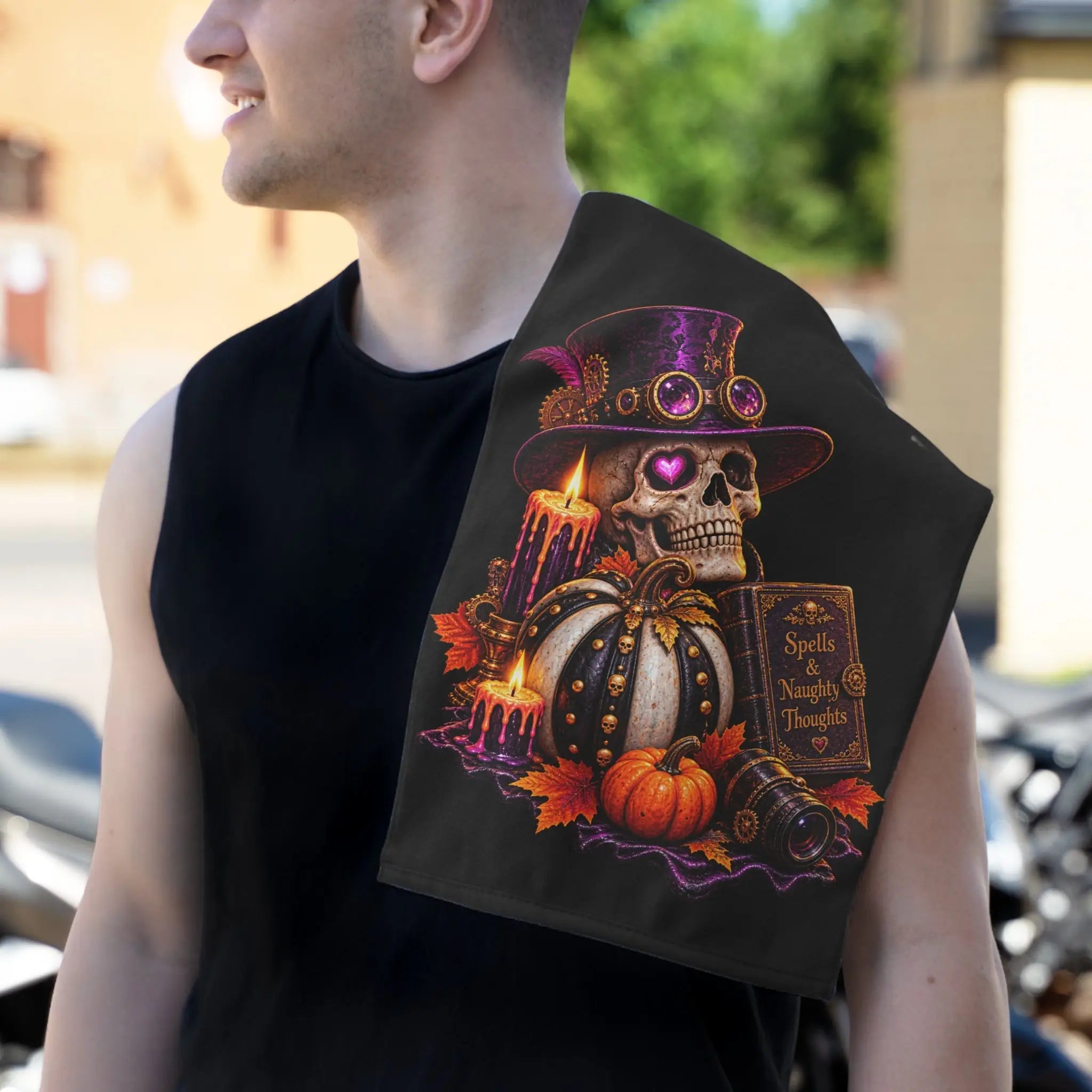 Spells & Naughty Thoughts Skull | Nectar Napkins Fun-Flirty Lovers’ Towels