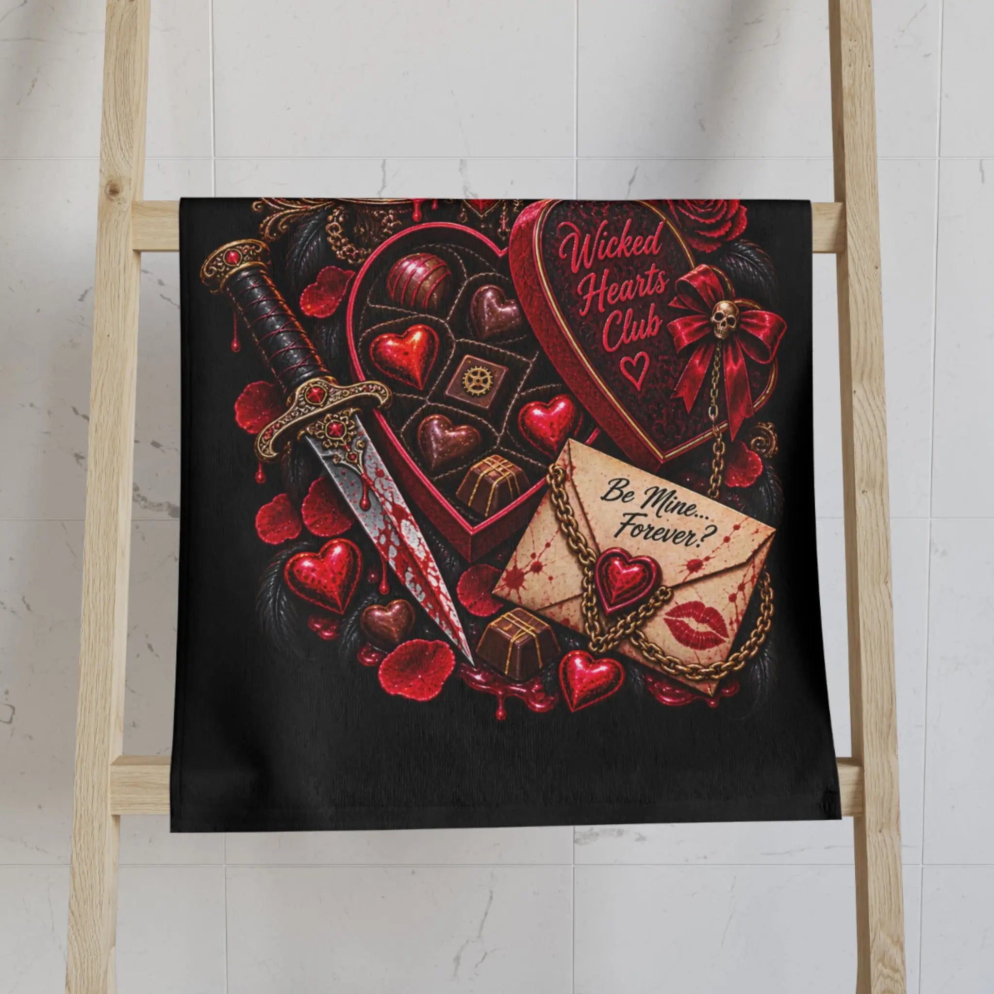 Wicked Hearts Club Valentines | Nectar Napkins Classic Fun-Flirty Lovers’ Towels