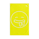 Drooling Emoji Neon Yellow | Mix & Match Classic Fun-Flirty Lovers’ Towels