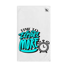 Time To Explore Clock More | Mix & Match Classic Fun-Flirty Lovers’ Towels
