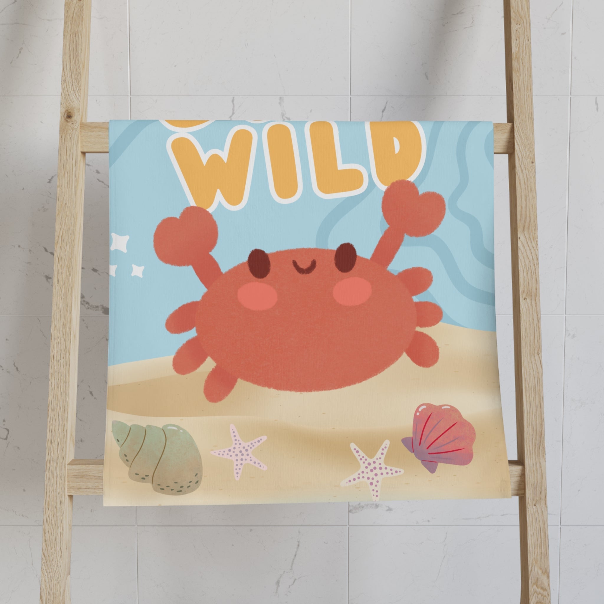 Stay Wild Cut Crab | Mix & Match Classic Fun-Flirty Lovers’ Towels