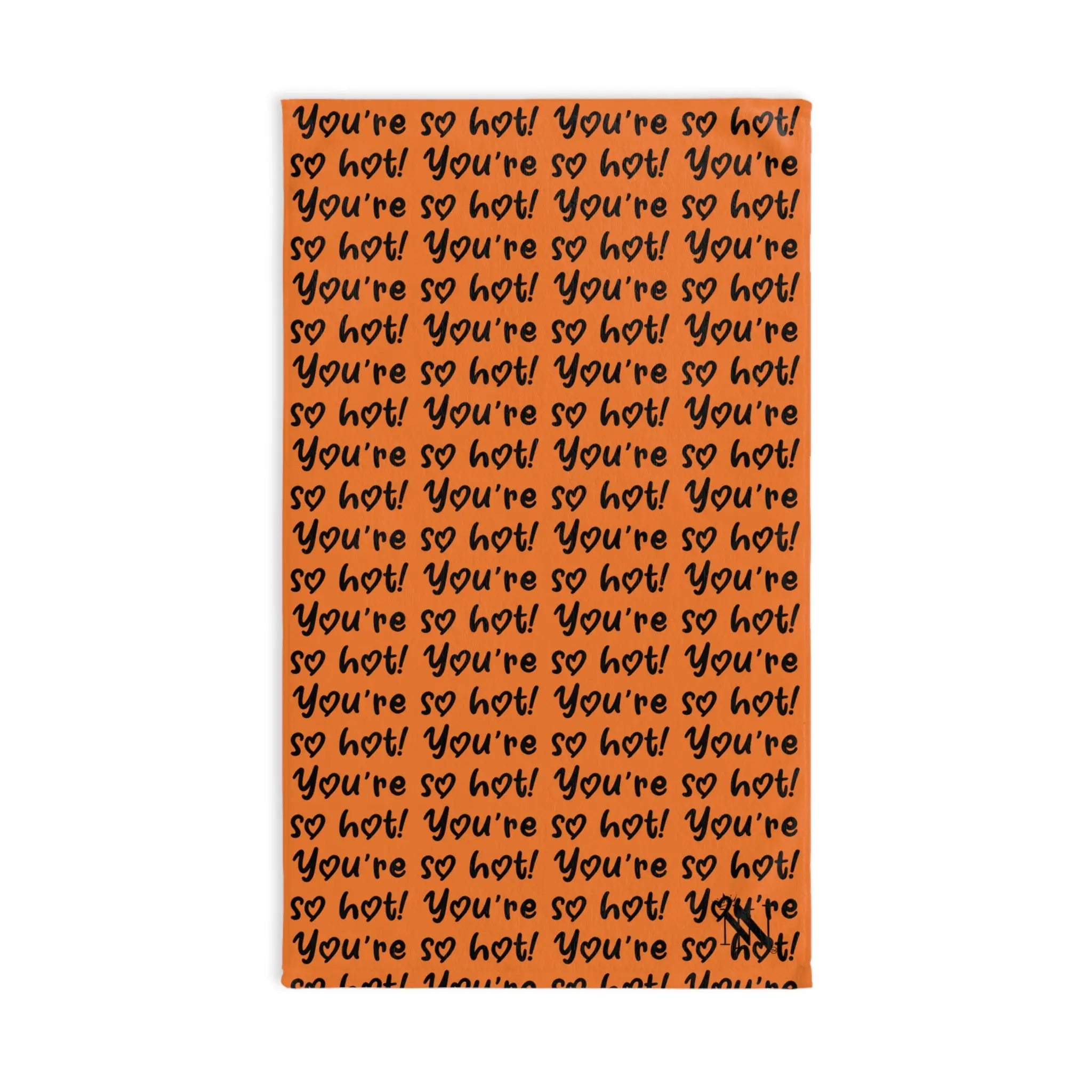You’re So Hot! Patterned Crusta Bright Orange Cum Towel