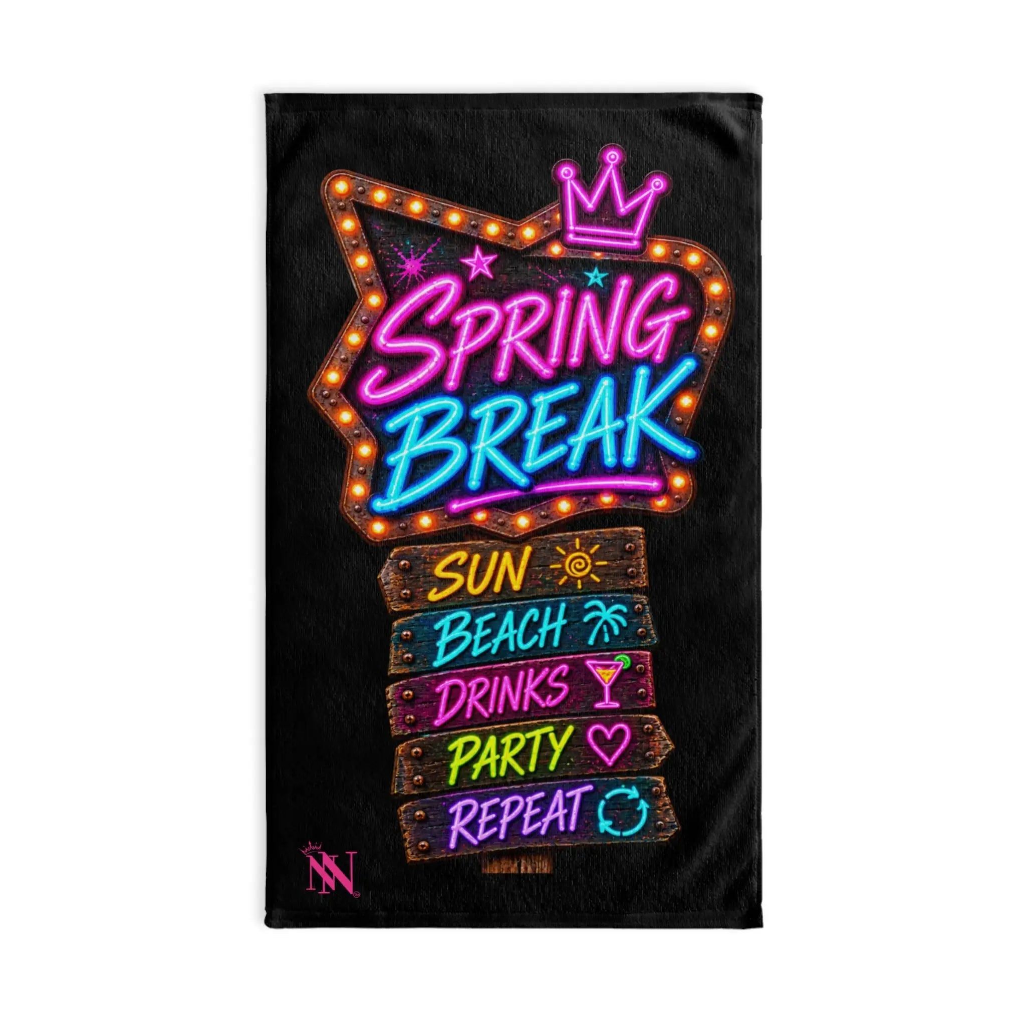 Spring Break Neon Sign Classic Sex Towel