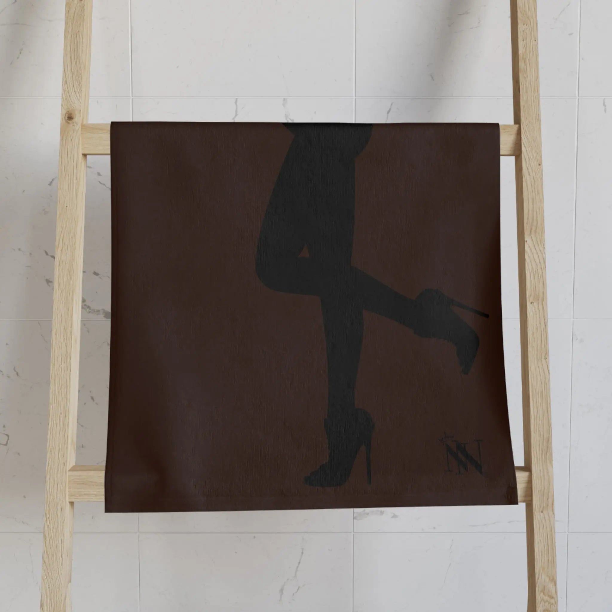 Sexy Lady Standing Silhouette Chocolate | Nectar Napkins Classic Fun-Flirty Lovers’ Colored Towels