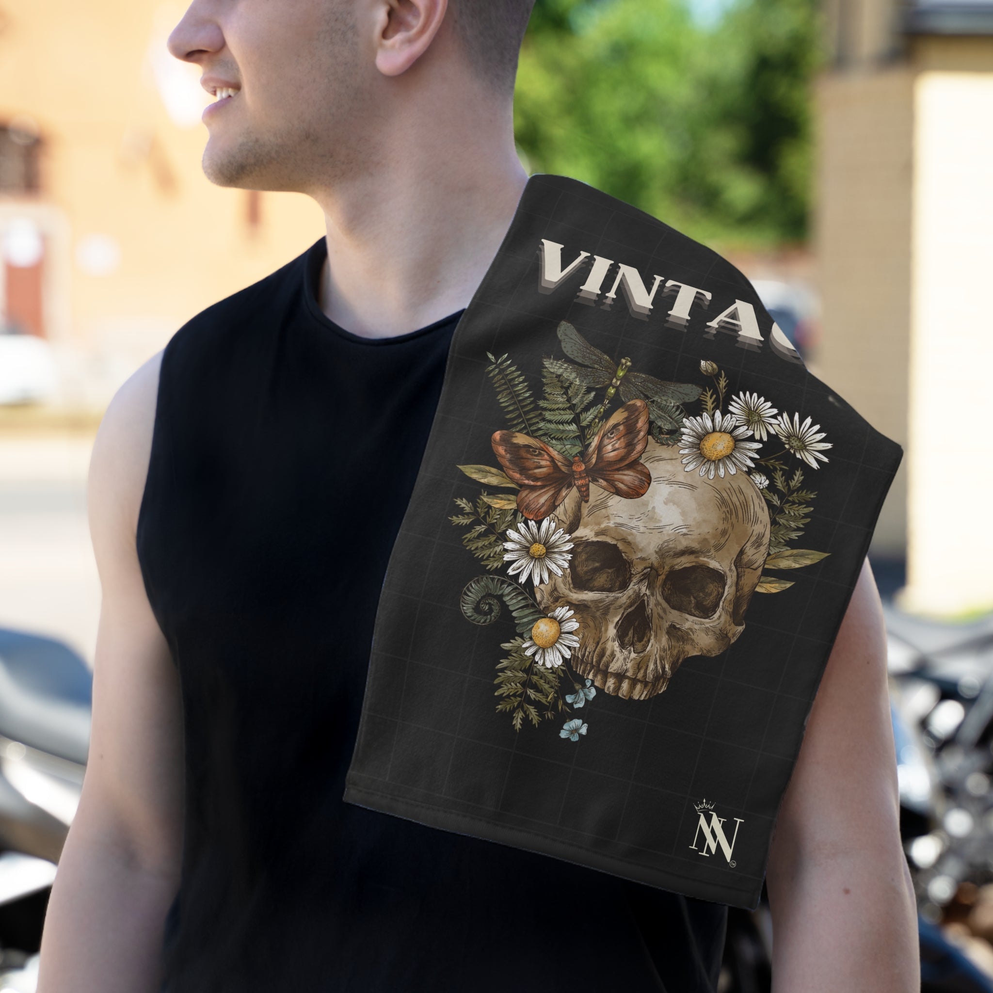 Vintage Floral Skull | Mix & Match Soft Fun-Flirty Lovers’ Towels