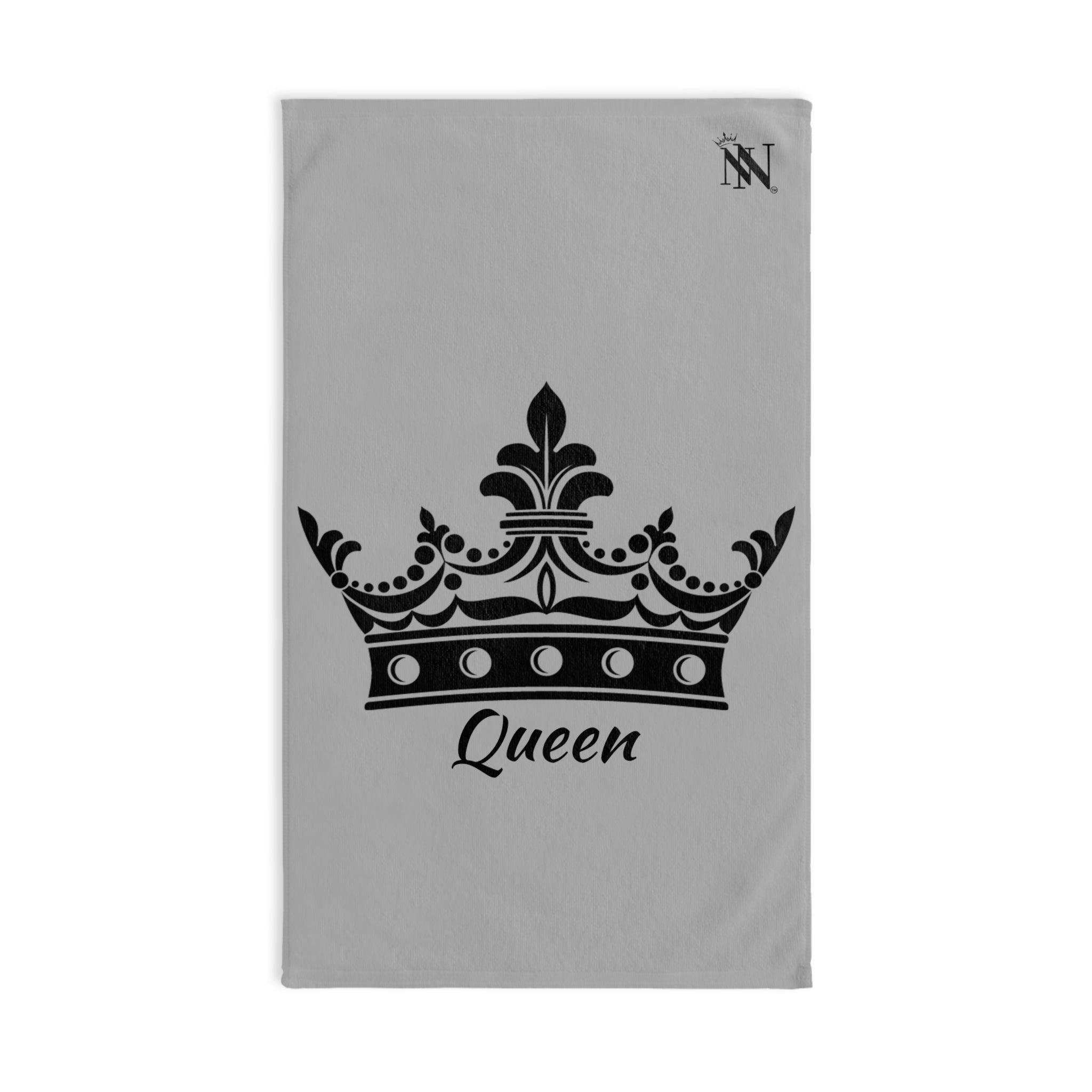 Large Crown Queen Light Grey Cum Towel