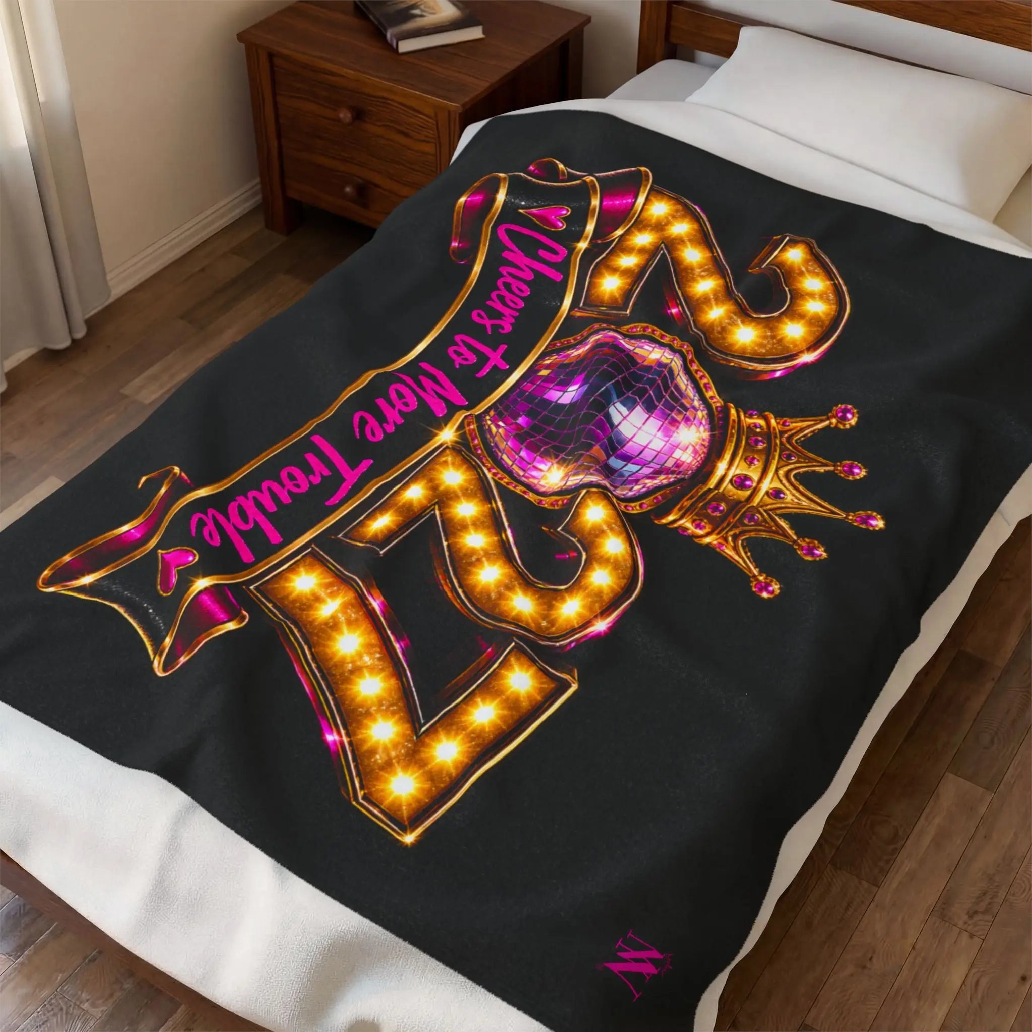 Cheers to More Trouble New Years Lovers’ Blanket