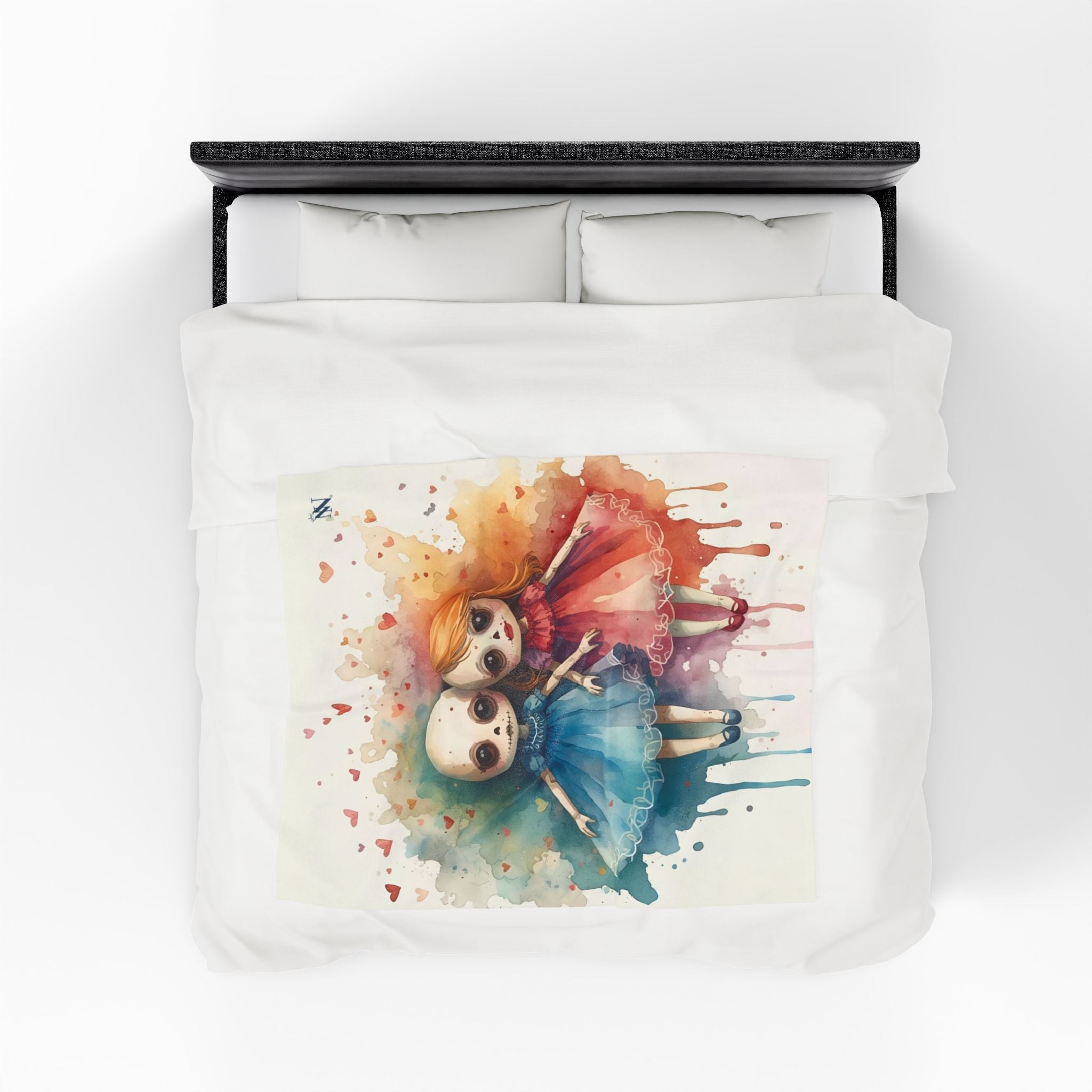 I Just Love Her Dolls Print | Mix & Match Velveteen Fun-Flirty Lovers’ Blankets